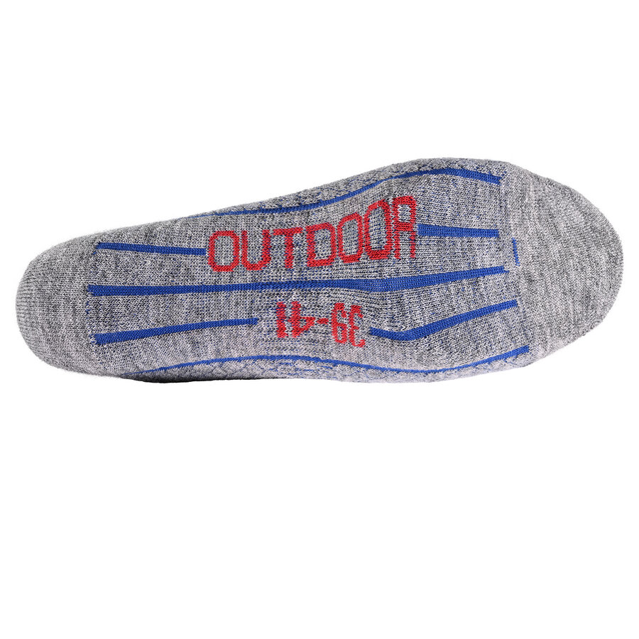 Trekking-Outdoor Kurzsocken Wolle Coolmax Made in Germany blau-grau - 3
