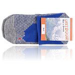 Trekking-Outdoor Kurzsocken Wolle Coolmax Made in Germany blau-grau - 2
