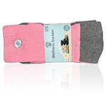 Diabetiker Socken ABS-Noppen rose-grau - 16