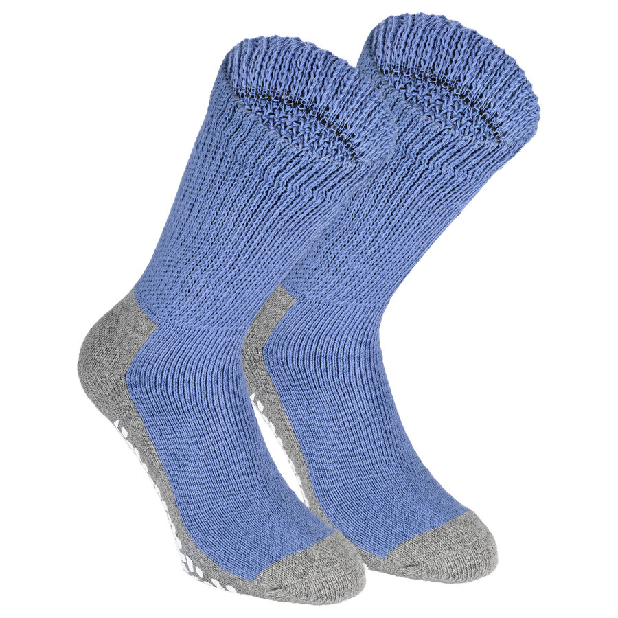 Diabetiker Socken ABS-Noppen jeans-grau