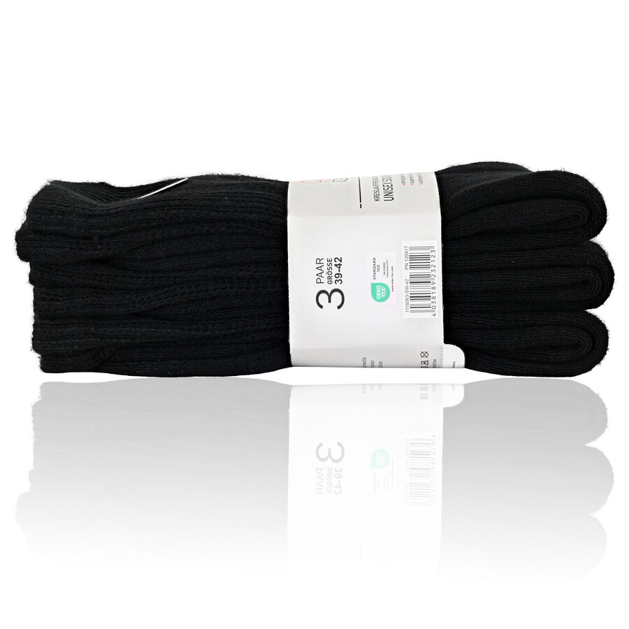 Diabetiker Sportsocken ohne Gummidruck schwarz - 8