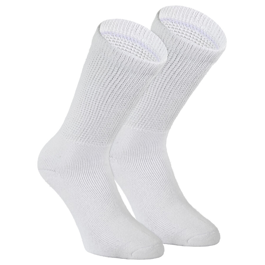 Diabetiker Sportsocken ohne Gummidruck weiß