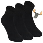 Diabetiker Sport-Kurzsocken ohne Gummidruck schwarz - 1