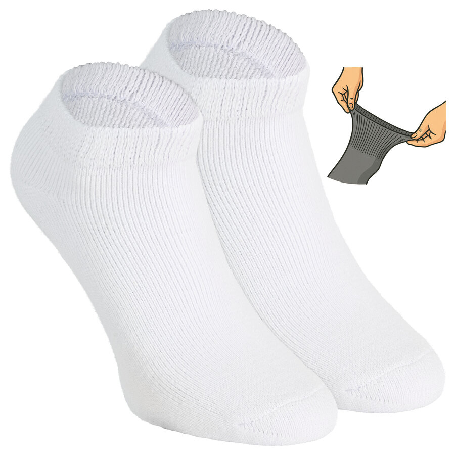 Diabetiker Sport-Sneakersocken ohne Gummidruck weiß - 8