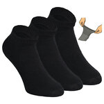Diabetiker Sport-Sneakersocken ohne Gummidruck schwarz - 1