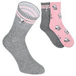 Peanuts Snoopy Socken Kurzschaft rosa-grau-mix - 6