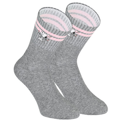 Peanuts Snoopy Socken Kurzschaft rosa-grau-mix