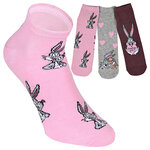 Bugs Bunny Sneakersocken Looney Tunes rosa-grau-mix - 9