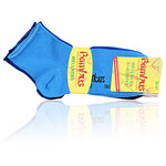Bambus-Kurzsocken Rollrand blau-mix - 2