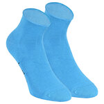 Bambus-Kurzsocken Rollrand blau-mix - 12
