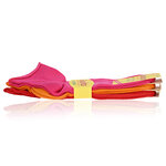 Bambus-Kurzsocken Rollrand rot-orange-pink-mix - 12