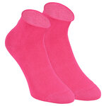 Bambus-Kurzsocken Rollrand rot-orange-pink-mix - 9