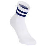 Bambus-Kurzsocken Crew Socks weiß bunte Ringel - 12