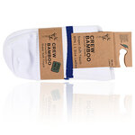 Bambus-Kurzsocken Crew Socks weiß bunte Ringel - 2