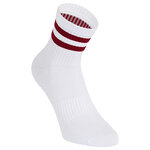 Bambus-Kurzsocken Crew Socks weiß bunte Ringel - 20