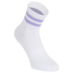 Bambus-Kurzsocken Crew Socks weiß bunte Ringel - 13