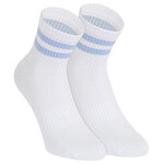Bambus-Kurzsocken Crew Socks weiß bunte Ringel - 8