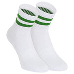 Bambus-Kurzsocken Crew Socks weiß bunte Ringel - 21