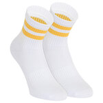Bambus-Kurzsocken Crew Socks weiß bunte Ringel - 14