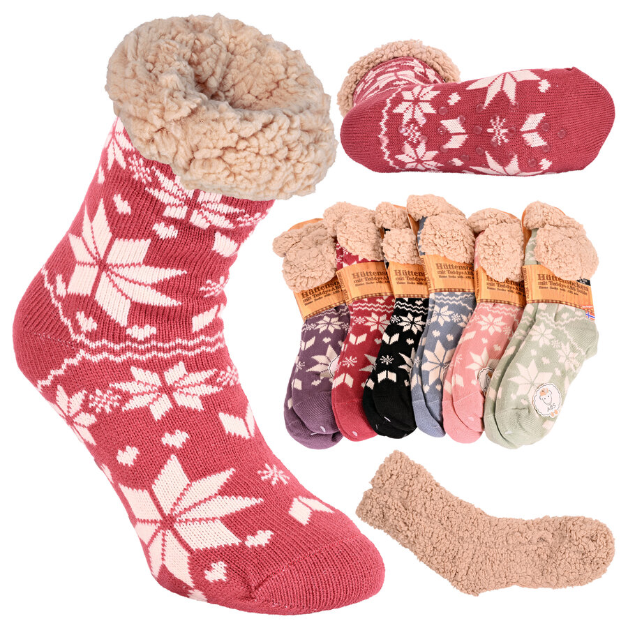 Damen Hüttensocken ABS Noppen Cristal-Warm Antonio
