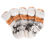 Damen Hüttensocken ABS Noppen Antonio Rentiere Kristalle grau-weiß - 2