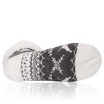 Damen Hüttensocken ABS Noppen Antonio Rentiere Kristalle grau-weiß - 4