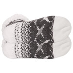 Damen Hüttensocken ABS Noppen Antonio Rentiere Kristalle grau-weiß - 7