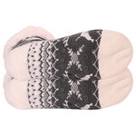 Damen Hüttensocken ABS Noppen Antonio Rentiere Kristalle grau-weiß - 17