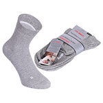 Kurze extra breite weite Socken hellgrau-melange - 9