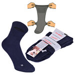 Kurze extra breite weite Socken marine-blau - 4