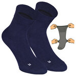 Kurze extra breite weite Socken marine-blau - 1