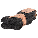 100% Wollsocken mit Alpakawolle anthrazit - 3