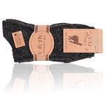 100% Wollsocken mit Alpakawolle anthrazit - 2