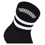 Bambus-Kurzsocken Crew Socks schwarz weiße Ringel - 4
