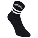 Bambus-Kurzsocken Crew Socks schwarz weiße Ringel - 5
