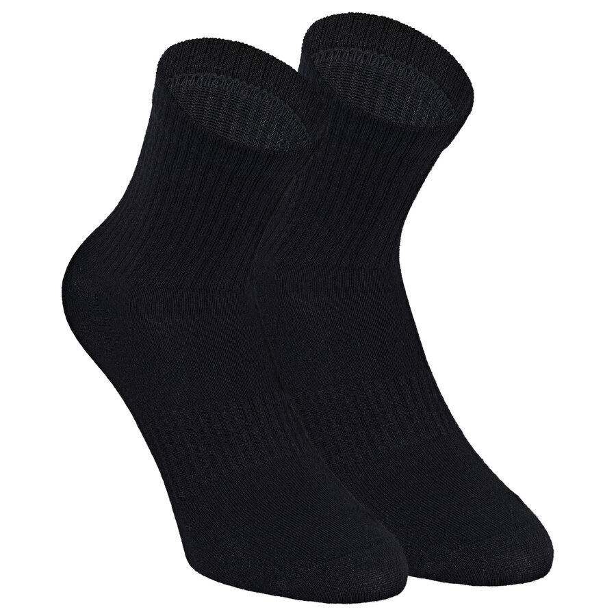 Bambus-Kurzsocken Crew Socks uni-schwarz