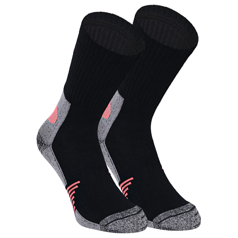Bambus Sport-Socken Feature-Zonen schwarz-neon-orange