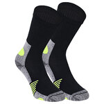 Bambus Sport-Socken Feature-Zonen schwarz-neon-grün - 1