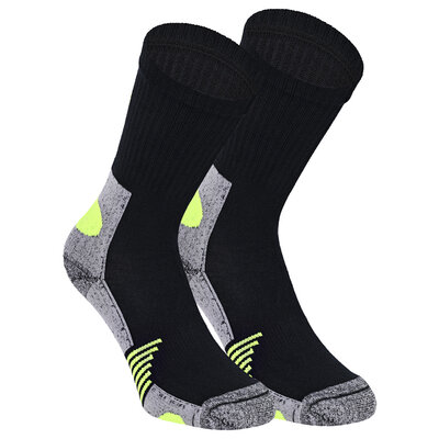 Bambus Sport-Socken Feature-Zonen schwarz-neon-grün