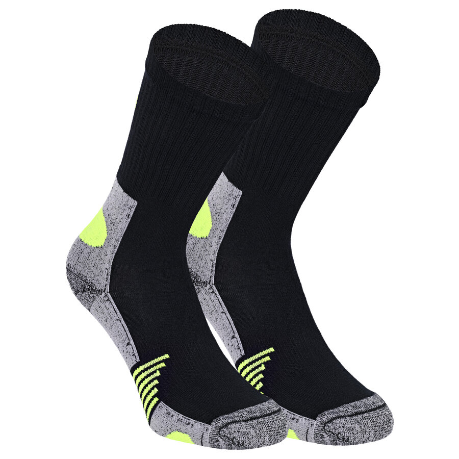 Bambus Sport-Socken Feature-Zonen schwarz-neon-grün