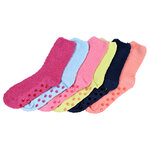 Damen-Kuschelsocken uni-bunt ABS-Noppen - 3