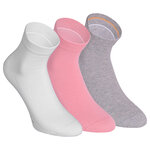 Kurzsocken ohne Gummidruck Camano pink grau weiß mix - 1