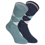 Herrensocken Argyle Karo Muster ohne Gummidruck Camano north atlantic grün-blau - 1