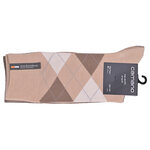 Herrensocken Argyle Karo Muster ohne Gummidruck Camano cuban sand braun-beige - 2