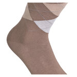 Herrensocken Argyle Karo Muster ohne Gummidruck Camano cuban sand braun-beige - 6
