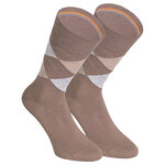 Herrensocken Argyle Karo Muster ohne Gummidruck Camano cuban sand braun-beige - 7