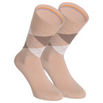 Herrensocken Argyle Karo Muster ohne Gummidruck Camano cuban sand braun-beige - 13