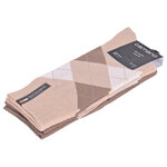 Herrensocken Argyle Karo Muster ohne Gummidruck Camano cuban sand braun-beige - 3