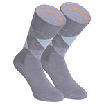 Herrensocken Argyle Karo Muster ohne Gummidruck Camano skyrocket grau-mix - 13