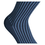 Herrensocken gestreift ohne Gummidruck Camano shadow stripes dark-saphire dunkelblau - 11